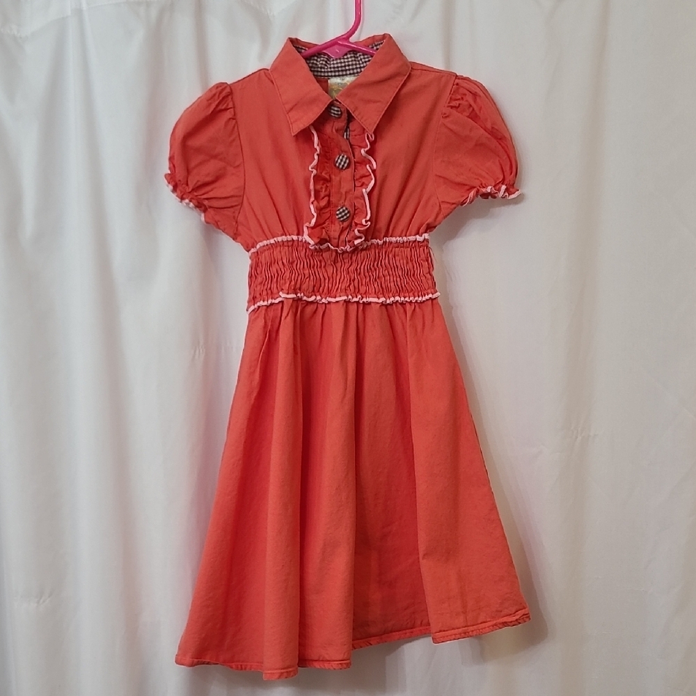 Charming Coral Kids Dress